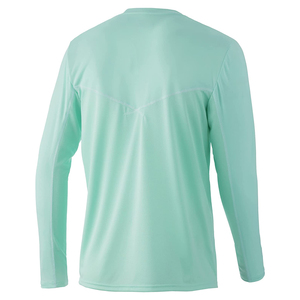 เสื้อยืดคอกลมแขนยาวผู้ชาย ผ้าทอเนื้อหนัก ซักย้อมสีแบบแอซิดวอช ผสมสแปนเด็กซ์/โพลีเอสเตอร์ ระบายอากาศได้ดี แห้งเร็ว เสื้อยืดเปล่าขายส่ง - Product Image 4