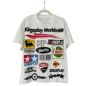 Camiseta de Hombre con Estampado de Logotipo en Toda la Superficie, Manga Corta, Algodón, Estilo Urbano, Vintage, Deportivo, Informal, para Uso Diario - Product Image 3