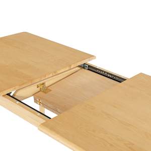 <b>Farmhouse</b>/<b>Rustic</b> Rubberwood Convertible Extendable <b>Dining</b> <b>Table</b> Set for Home Furniture - Product Image 3