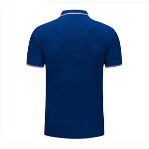 Camiseta de manga corta a la moda para hombre, camiseta de polo con diseño sólido a rayas en el pecho, solapas transfronterizas, diseño a juego de colores - Product Image 2