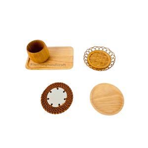 Dessous de verre en bois durable et élégant avec un design naturel élégant Dessous de verre promotionnel idéal pour la maison et le bureau - Product Image 5