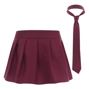 Minifalda plisada a cuadros con cremallera para mujer con corbata, faldas de uniforme de colegialas japonesas, disfraz de Cosplay, traje de baile - Product Image 5