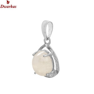 Classic 925 Sterling <b>Silver</b> Rainbow Moon Pendant <b>Necklace</b> with Natural Gemstone for Gift Occasions - Product Image 2