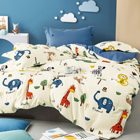 Ensemble de housse de couette enfant dessin animé ensemble de housse de couette douce et respirante pour garçons filles ensemble de literie de voiture dinosaure mignon