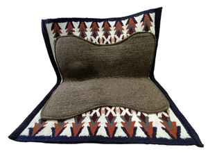 Fabricant de haute qualité 100% Nouvelle-Zélande Laine Cheval Ranch Selle Contour Pad 1/2 \ "Gris Laine Feutre Western Taille 34x38 Noir - Product Image 5