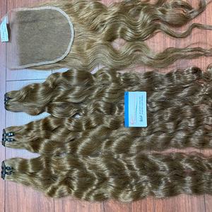 Cheveux vierges vietnamiens Remy tendance, nouveaux et chauds, machine à double trame, mèches et perruques à ondulation naturelle, vente en gros - Product Image 2