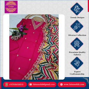 Conjunto de pantalón Dupatta de rayón de viscosa pura, bordado de codificación de secuencia de ropa paquistaní india de diseño tradicional moderno - Product Image 5