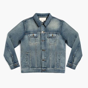 Breathable Denim <b>Men's</b> Denim Jacket Good Quality With Reasonable Price Customized <b>Men</b> Wear Denim Jackets BY WAKIN WEAR - Product Image 1
