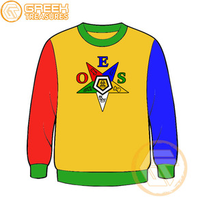Commande personnalisée de l'étoile de l'Est sweat-shirt brodé en molleton de coton pull de haute qualité vêtements grecs OES sweat-shirts - Product Image 4