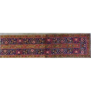 Tapis de couloir vintage en laine de haute qualité avec un design luxueux, noué à la main, artisanal, pour la décoration du salon, du bureau à domicile - Product Image 1