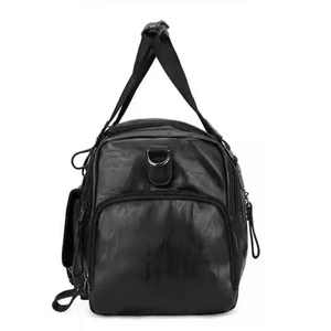 Sac polochon de sport en cuir véritable de haute qualité étanche à séchage rapide et respirant fermeture à glissière en vente - Product Image 2