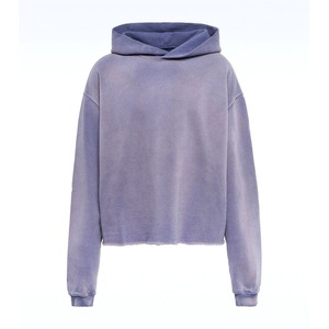 Sweat à capuche homme 100% coton, coupe oversize, manches longues, effet délavé, avec poche, logo personnalisé, style streetwear, service OEM - Product Image 5