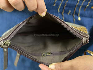 Cartera de mano de cuero con herramientas para mujer, Monedero de piel, elegante, billetera única - Product Image 4