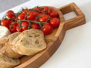 Assiette carrée en bois de hêtre moderne minimaliste Plateau décoratif en bois naturel pour café, collations, charcuterie, vaisselle en bois - Product Image 5