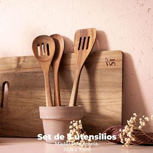 Set di pentole SAN IGNACIO da 7 pezzi in acciaio inossidabile, adatto a tutti i tipi di piani cottura + San Ignacio AGROS set da cucina da 3 pezzi - Product Image 4