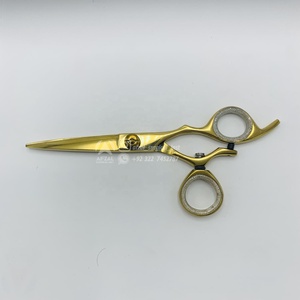 5.75 pouces Double émerillons en acier inoxydable pouce ciseaux de coiffeur Salon utiliser une lame droite pour la beauté et les soins personnels - Product Image 1