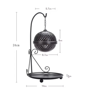 Design fantaisie accessoires pour la maison porte-brûleur d'encens haut de gamme métal et bois Bakhoor brûleur décor de table à bas prix - Product Image 4