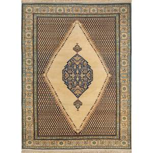 Tapis en laine noués à la main Aalam Gold Pae-4926, style persan classique, motifs rectangulaires médaillon, haute qualité pour couloir, salon et chambre - Product Image 1