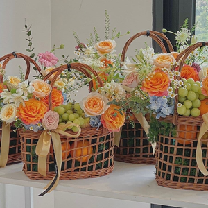 Eco-Friendly Rattan Planter <b>Basket</b> Handcrafted Flower Holder for <b>Table</b> Decor, Rustic Floral Display, or Indoor Styling - Product Image 2