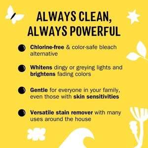 Molly's Suds Oxygen Whitener 79 oz Sans chlore Alternative au blanchiment sans danger pour les couleurs Huile essentielle de citron Détachant - Product Image 2