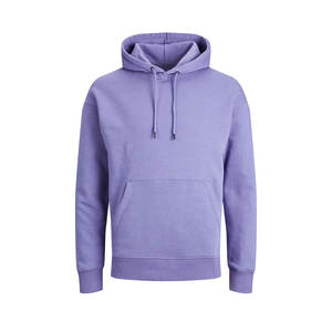 Sweat à capuche violet lavande pour homme et femme, 100% coton molletonné, sweat-shirt doux à enfiler, nouveau logo personnalisé OEM, streetwear d'hiver - Product Image 1