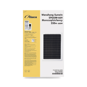 แผงโซลาร์เซลล์แบบโมโนคริสตัลไลน์ชนิด N ประสิทธิภาพสูง Wensheng Sunwin SP660M-66H กำลังไฟ 550W-600W - Product Image 2