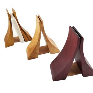 Porte-serviettes rond fait à la main avec couvercle en bois d'acacia, organisateur de serviette, boîte à mouchoirs - Product Image 1