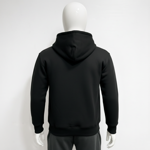 Sweat à capuche personnalisé en tissu molletonné 100% coton de haute qualité, à manches longues, style hiver, imprimé en relief, pour homme - Product Image 6