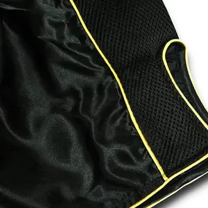 2025 nuevo diseño al por mayor pantalones cortos de boxeo con logotipo personalizado Muay Thai pantalones cortos de satén Fitness Fight Boxing Shorts - Product Image 4