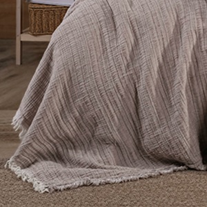 Guzide Efekt <b>Beige</b> 3-Piece Customized Classic Luxury Home <b>Bedspread</b> Set 100% Chenille Organic Woven Striped Wash - Product Image 5