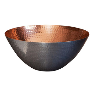 Bol à soupe martelé en cuivre rustique Bol à fruits antique en cuivre rond de la plus grande qualité à prix attractif Fournisseur de vaisselle - Product Image 4