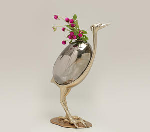 Vase à fleurs moderne en métal et verre pour la maison, le salon, l'hôtel, le restaurant, Vase à fleurs décoratif, vases élégants de couleur or pour table - Product Image 5