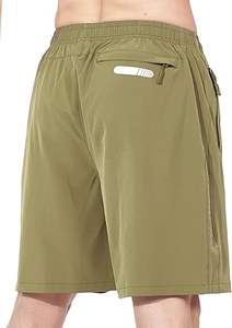 NESTRUE SPORTS Short de course à pied décontracté à séchage rapide et respirant 100% polyester pour hommes, motif solide pour les sports de plein air en ville - Product Image 2