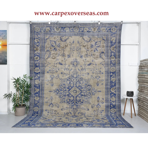 Alfombra de lana anudada a mano India auténtica alfombra elegante para sala de estar con envío rápido - Product Image 1