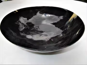 Cuenco de cuerno artesanal indio, platos para servir, cuenco genuino de cuerno de buey, cuenco para afeitar con espuma de Palma, artesanías de media luna - Product Image 3