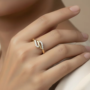 Anillo Elegante de 10 Piedras con Diamantes Naturales y Oro de 14K para Mujer |   Anillo de Lujo con Incrustaciones de Diamantes Redondos de Corte Brillante de 0.10 Quilates, Chapado en Rodio, para Uso Diario - Product Image 5