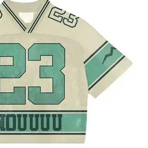 Youth American <b>Football</b> Jersey High Quality Sublimation New Design Short Sleeve Shirt Breathable Plus Size with Low MOQ <b>Price</b> - Product Image 3