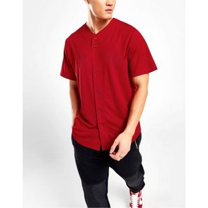 Customized Digital Print Button Baseball Jersey Men Breathable 300g Polyester Uniform Embroidery Print Blank Softball Jersey - Product Image 4