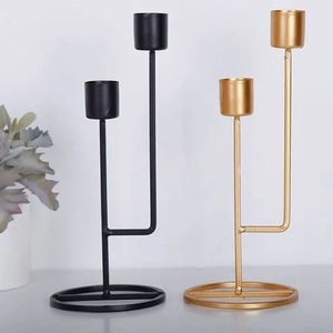 Home Decoration Metal Candle Holder Candle Stand for Lighting and <b>Set</b> Stylish Antique Finish Decorative Candle Jar Holder - Product Image 3
