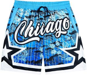 Pantalones Cortos Deportivos para Hombre, Estilo Y2K, con Estampado Gráfico, Ribete a Rayas, Cintura con Cordón Ajustable, para Entrenamiento - Product Image 1