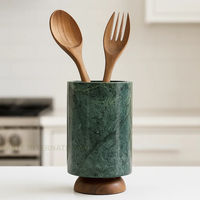 Bestverkochte ecovriendelijke marmeren, aanpasbare, extra sterke, voedselveilige bestekhouder, handgemaakt, luxe, vaatwasserbestendig
