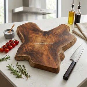 Reclaimed Teak Wooden Cutting <b>Board</b> 40x40x2.5cm CE/EU Certified Kitchen <b>Tool</b> - Product Image 5