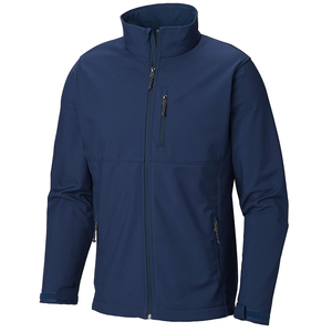 <b>Men's</b> High Quality Stand Collar Softshell <b>Jackets</b> with Front Zipper Customized Logo Printing Lightweight Top for Winter - Product Image 1