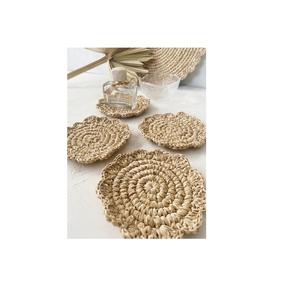 Vente en gros de sous-verres ronds tissés en rotin naturel de haute qualité avec support de sous-verre résistant à la chaleur sous-verres en rotin en osier de meilleure qualité - Product Image 1