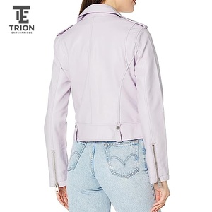 Womens Genuine Leather <b>Biker</b> <b>Jacket</b> Classic Moto Style Slim Fit ZipUp Real Lambskin Trendy Outerwear 2026 Female Leather <b>Jacket</b> - Product Image 4