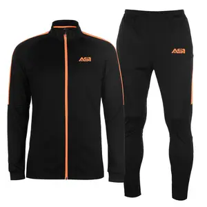 顶级潮流运动服长袖运动服款式修身训练男士慢跑服条纹最新时尚设计