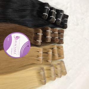 La mejor venta cinta invisible de doble dibujado de cabello humano virgen vietnamita alineado con cutícula en precio de fábrica de extensiones de cabello - Product Image 5