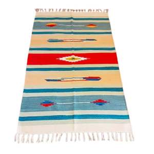 Premium Quality 100% Cotton Runner Rugs Hand Braided and Embroidered Jacquard Technique with Abstract Pattern for Living Room - Product Image 3