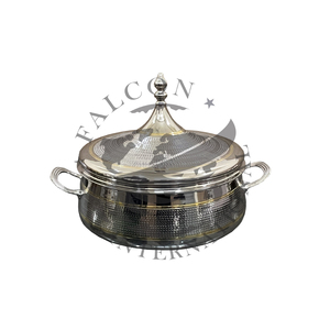 Casserole en laiton plaqué nickel et or faite à la main de luxe équipement alimentaire Hotpot multifonctionnel - Product Image 3