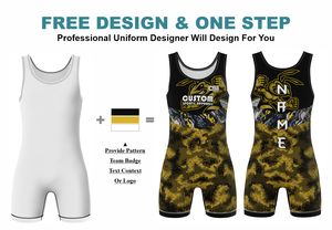 Diseño personalizado Sublimación Wrestling Singlet Venta caliente Hombres y niñas Wrestling Singlet Body Wear Body New Fighting Wears - Product Image 2